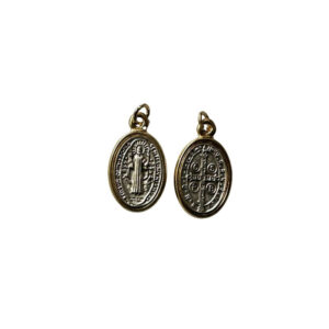 MEDALLA OVAL SAN BENITO ORO/PLATA 22 mm