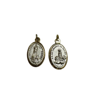 MEDALLA OVAL FÁTIMA ORO 22 mm
