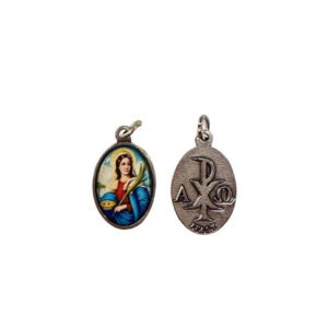MEDALLA SANTA LUCÍA PLATA 20 mm