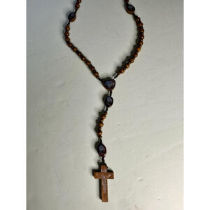 ROSARIO MADERA CON FÁTIMA CUENTA GRANDE 47cm