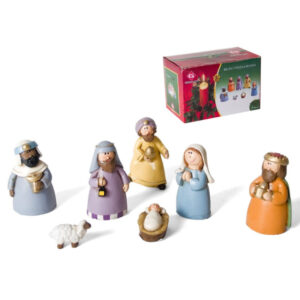PESEBRE CON 7 PZS. COLOR. 7,5cm