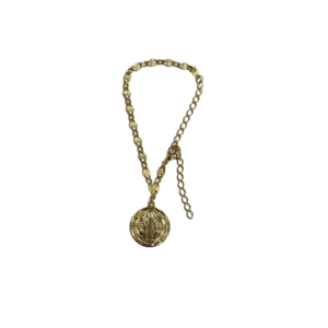 PULSERA CON MEDALLA S. BENITO DORADA