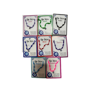 PULSERA CON 7 NUDOS + OJO 8 COLORES