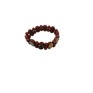 PACK 12 PULSERA MADERA CON SANTOS