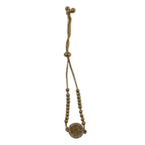 PULSERA METAL CON ROSA DORADA