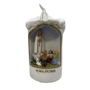 VELA DEC. FÁTIMA C/LUZ 12x7 cm (CJ.72)