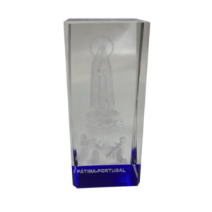 VIDRIO FÁTIMA ALTO C/AZUL 7 x 3 x 3 cm