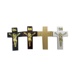 50/CRUZ MADERA CON GRABADO FÁTIMA