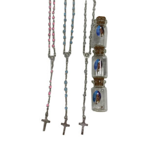 ROSARIO MINI CON FRASCO COLORES SURTIDOS 39CM