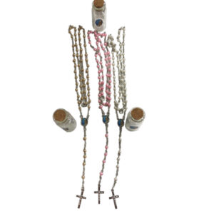 ROSARIO PERLA CON FRASCO DE VIDRIO 5.5CM (